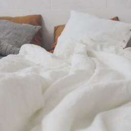 Linen Pillowcases With Buttons Closure, Set Of 2 Pillow Covers - thumbnail 2