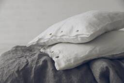 Linen Pillowcases With Buttons Closure, Set Of 2 Pillow Covers - thumbnail 1