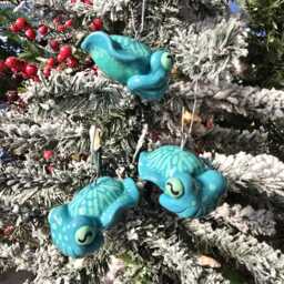 Blue Cuttlefish Christmas Ornament - thumbnail 4