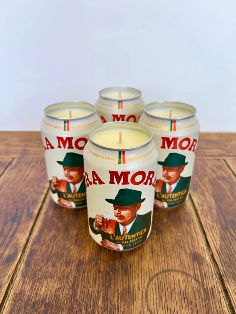 Birra Moretti Can Candle - Natural Soy Wax Italy Italian Lager Lover Fan - image 1