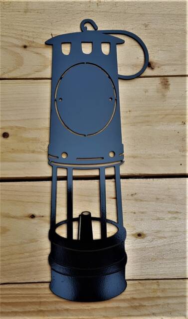 Decorative Metal Or Steel Miners Lamp, Garden Decorations Sculpture