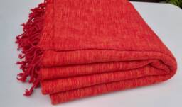 Pink Yak Wool Blend Blanket Handwoven Nepal Shawl Wrap