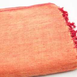 Pink Yak Wool Blend Blanket Handwoven Nepal Shawl Wrap - thumbnail 4