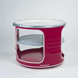 Bob - Industrial Half Oil Barrel Coffee Table - With Storage Loft Furniture Handmade in Hamburg - thumbnail 4