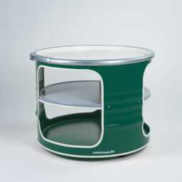 Bob - Industrial Half Oil Barrel Coffee Table - With Storage Loft Furniture Handmade in Hamburg - thumbnail 2