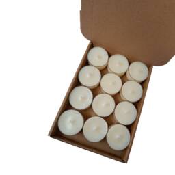 Snowflake Sparkle Christmas Scented Tea Light Candles Made With Soy Wax 12 Per Box - thumbnail 2