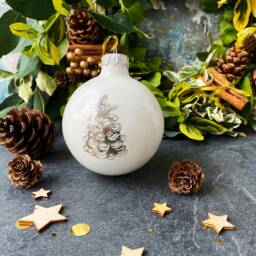 Handcrafted Ceramic Christmas Bauble Gold Tree Cone Ornament - thumbnail 2