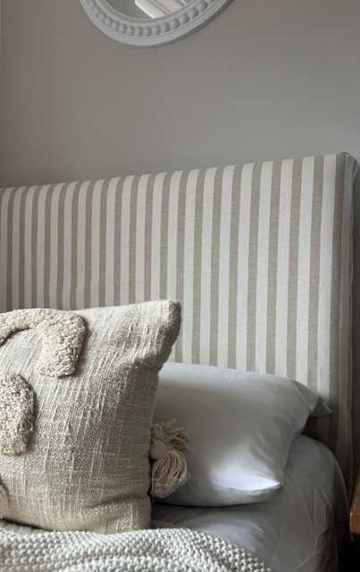 Bespoke Headboard Cover - Candy Stripe Natural - image 1