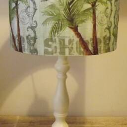 Palm Tree Lampshade Green Nautical Seaside Light Shade - thumbnail 3