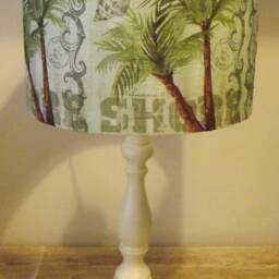 Palm Tree Lampshade Green Nautical Seaside Light Shade - thumbnail 2