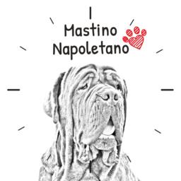 Neapolitan Mastiff, Free Standing Mdf Floor Clock With An Image Of A Dog - thumbnail 2