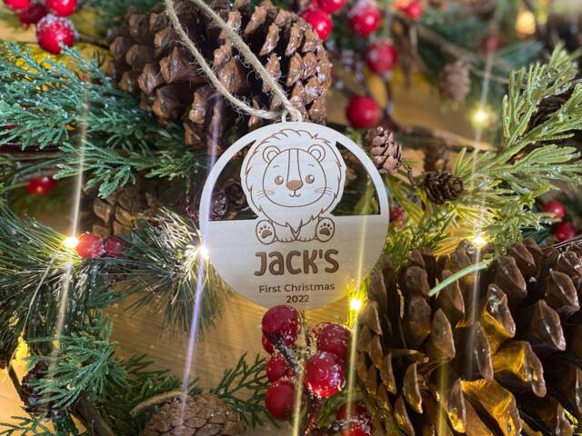 My Very First Christmas Ornament Baby Bauble Lion by