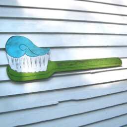 Toothbrush Wall Art Dental Office Pediatric Sign Children's Dentist Kids Bathroom Decor Decoration Artwork Personalized - thumbnail 2