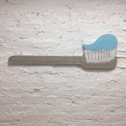 Toothbrush Wall Art Dental Office Pediatric Sign Children's Dentist Kids Bathroom Decor Decoration Artwork Personalized - thumbnail 3