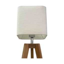 Cream Off White Textured 100% Linen Rounded Square Lampshade - thumbnail 1