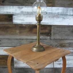 Antique Brass Candle Holder Lamp - thumbnail 4