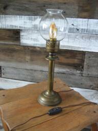 Antique Brass Candle Holder Lamp