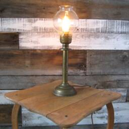 Antique Brass Candle Holder Lamp - thumbnail 3