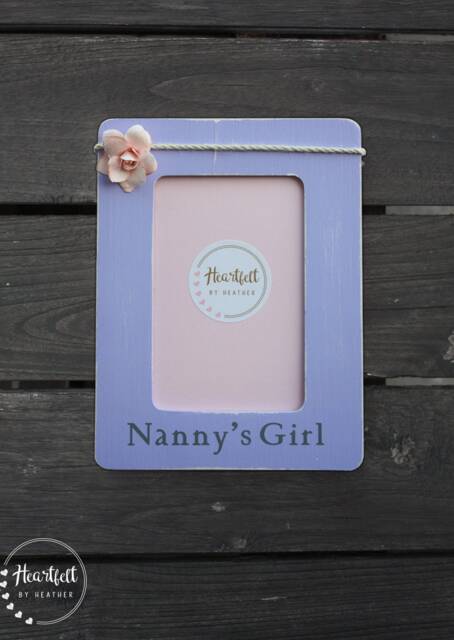 Personalized Nanny Picture Frame - Hand-Painted Custom Wood Photo - image 1