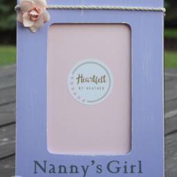 Personalized Nanny Picture Frame - Hand-Painted Custom Wood Photo - thumbnail 2