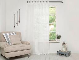 Linen Curtain-White Curtain -Linen Panels-Sheer - Width 67'' - 170cm X Custom Length - thumbnail 3