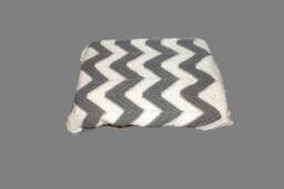 Gray Chevron Crochet Baby Blanket, Handmade Afghan - 36x36 - thumbnail 1