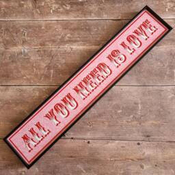 All You Need Is Love Framed Metal Print Retro Bar Sign - thumbnail 1