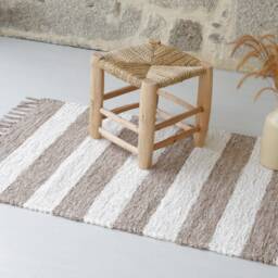 Medium Striped Camel Rug, Kitchen Bedroom Bohemian Brown Bedside Kids Bathroom Gestreifter Teppich - thumbnail 2