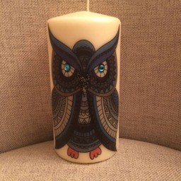 Blue Owl Candle - thumbnail 3