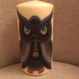 Blue Owl Candle - thumbnail 4