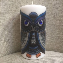 Blue Owl Candle - thumbnail 2