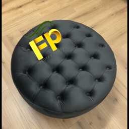 Handmade Chesterfield Round Footstool Coffee Table Pouffe - thumbnail 2