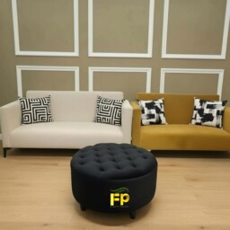 Handmade Chesterfield Round Footstool Coffee Table Pouffe - thumbnail 4