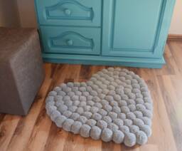 Carpet Pompoms Heart Home Bedroom Room Child Gift Decoration - thumbnail 1