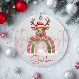 Personalised Kids Christmas Decoration - Granddaughter Gift Custom Bauble For Girls Stocking Filler Eve Box