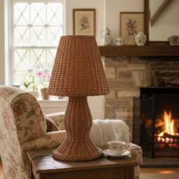 Handmade Wicker Table Lamp Large Willow Lamp - thumbnail 4