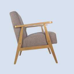 Mid-Century Modern Armchair Fn1 Solid Oak Frame, Eco Upholstery - thumbnail 4
