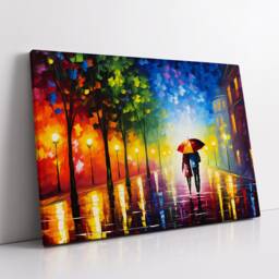 Romance Couple Walking Starry Night Van Gogh Oil Painting Wall Art Framed Canvas Poster Print Home Kitchen Office Room Decor Gift For Love - thumbnail 2