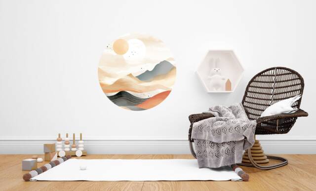 Mountain Wall Decal - Removable Stickers Abstract Art Peel & Stick Living Room Decor , Bedroom Thevinylcreations - image 1