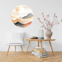 Mountain Wall Decal - Removable Stickers Abstract Art Peel & Stick Living Room Decor , Bedroom Thevinylcreations - thumbnail 3