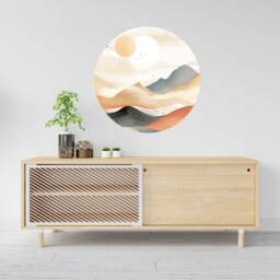 Mountain Wall Decal - Removable Stickers Abstract Art Peel & Stick Living Room Decor , Bedroom Thevinylcreations - thumbnail 2
