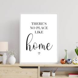 There's No Place Like Home - Wall Print Gift Idea Bespoke Poster A5 A4 A3 Framed - thumbnail 2