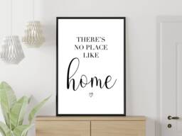 There's No Place Like Home - Wall Print Gift Idea Bespoke Poster A5 A4 A3 Framed - thumbnail 1