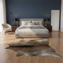 Dark Brown & White Cowhide Rug - Genuine Hair-On Leather Accent - 66x43 Inches - thumbnail 2