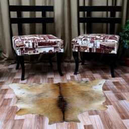 Dark Brown & White Cowhide Rug - Genuine Hair-On Leather Accent - 66x43 Inches - thumbnail 4