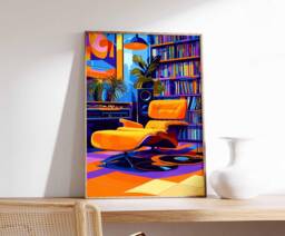 Retro Music Room Art Print, Vintage Vinyl Record Poster - thumbnail 1