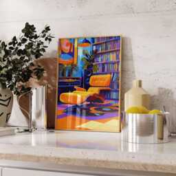 Retro Music Room Art Print, Vintage Vinyl Record Poster - thumbnail 4