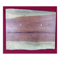 Bible Verse Wall Hanging Made From Natural Live Edge Eastern Red Cedar Artwork & Lettering Engraved & Stained in Walnut - thumbnail 4