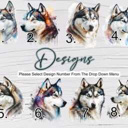 Glass Siberian Husky Wall Clock - Dog Lover Gift - thumbnail 4