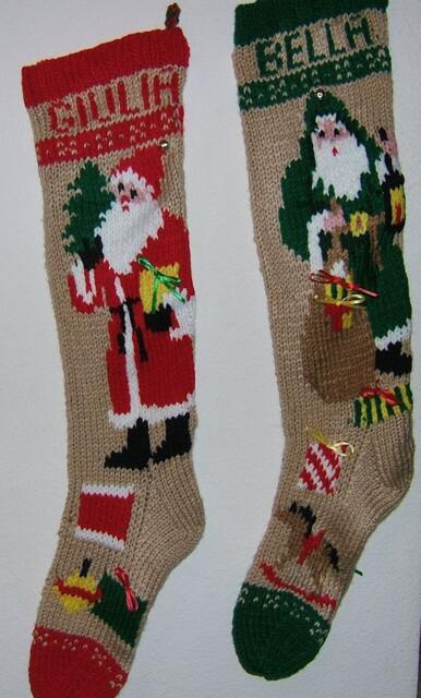 Personalized Hand Knitted Christmas Stocking - image 1